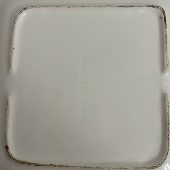 Lotus Novelty 1999 Ceramic Cheese & Crackers Platter - Picture 6 of 6